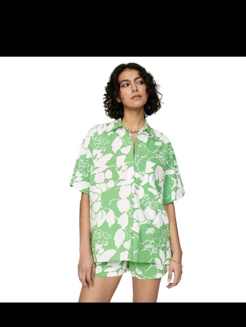 Rails Green & White Floral Button-Down Shirt